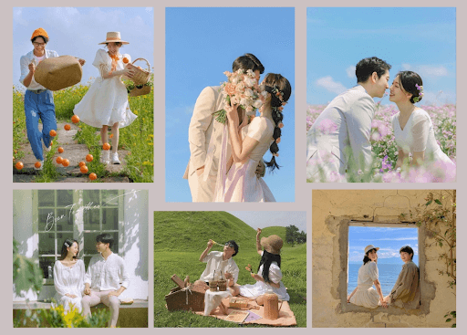 Khung ảnh gỗ hoặc khung kim loại cao cấp